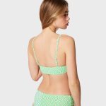 Women Green Checkered Bikini - Back View Model