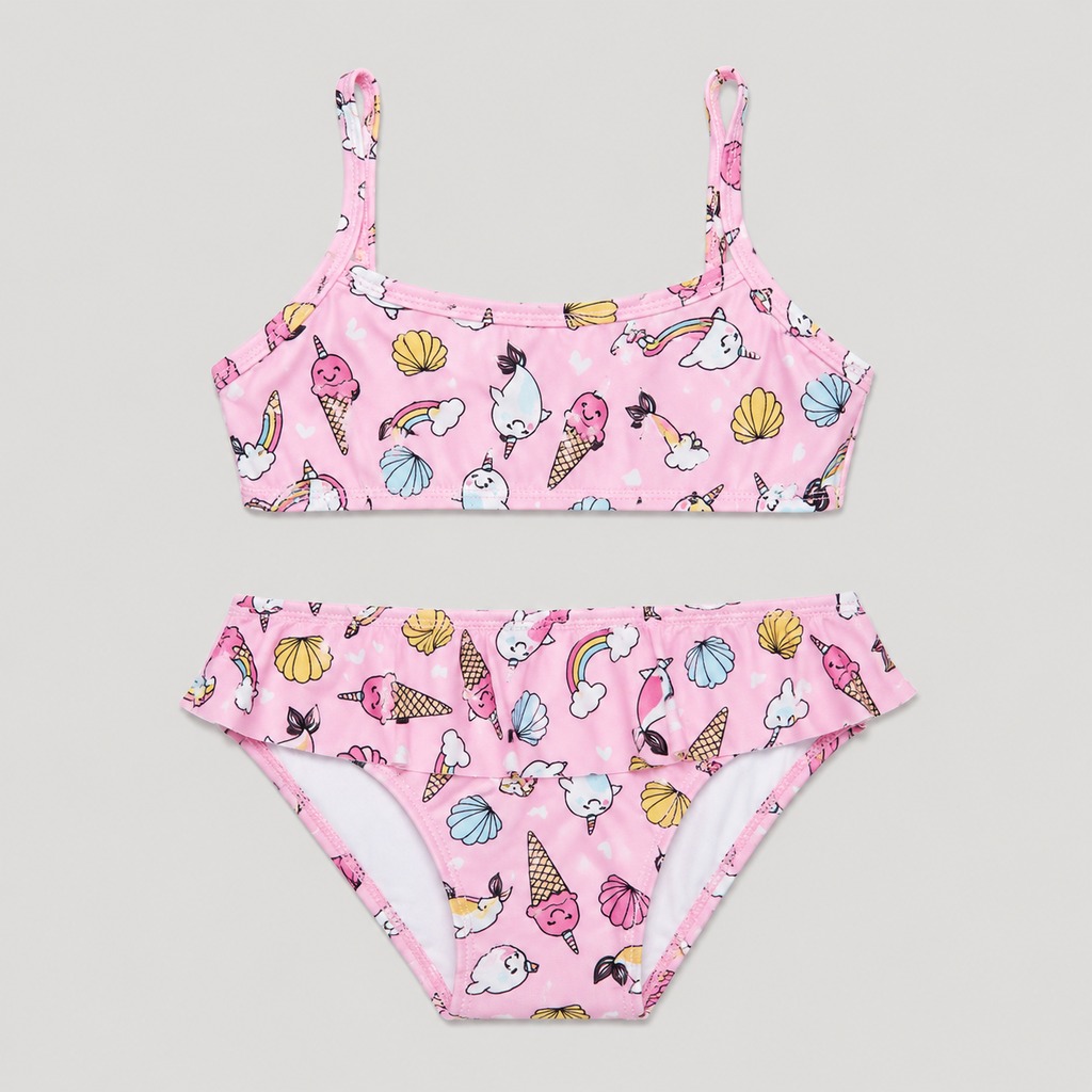 Baby Bikini Pink Kawaii Print – OEM Infant Swimsuit Manufacturer | Northern Garment
