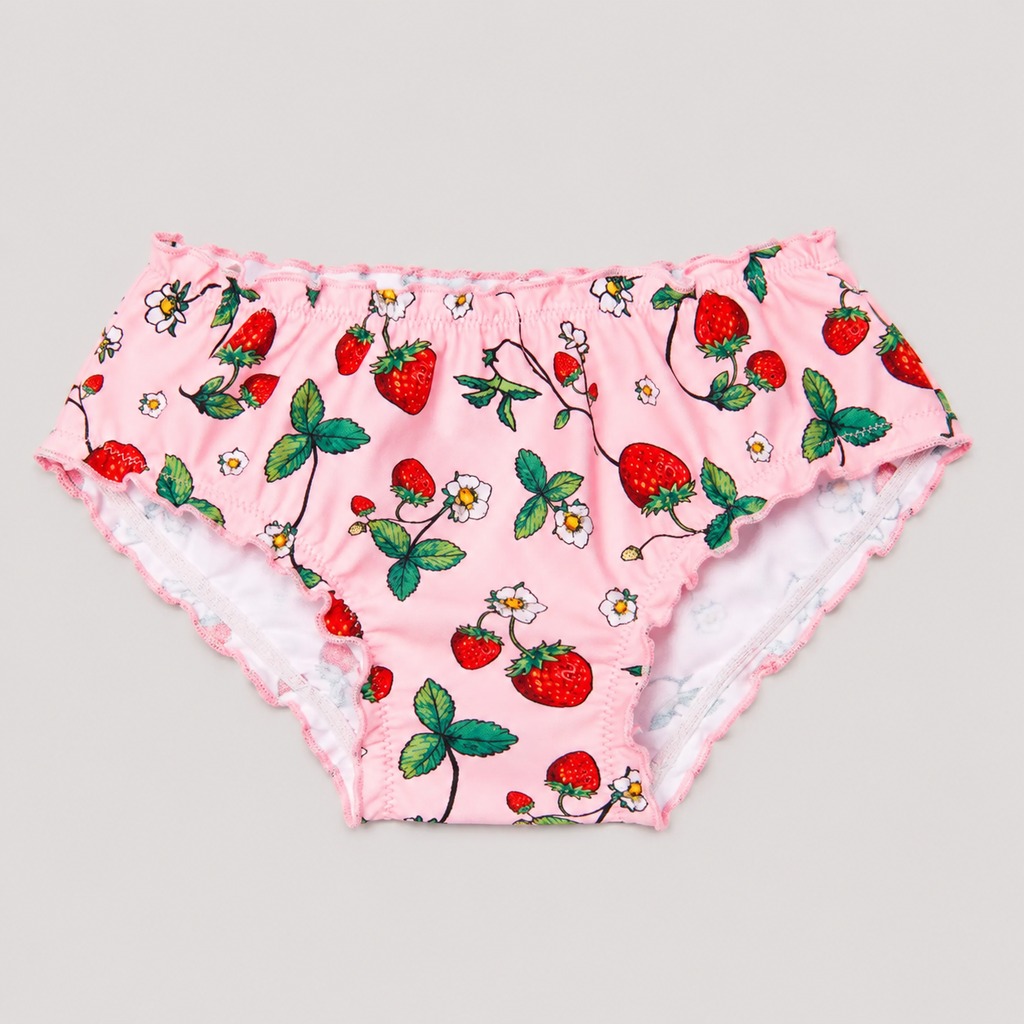 Baby Swim Bottoms Pink Strawberry – OEM Infant Swim Bottoms Manufacturer | Northern Garment