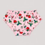 Back flat-lay pink strawberry print full back coverage