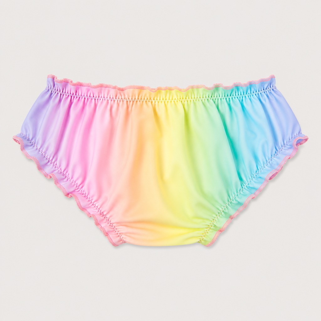 Girl’s Skirted Bikini Bottom Rainbow – OEM Children’s Swim Bottoms Manufacturer | Northern Garment