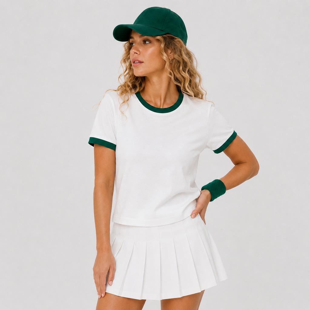 Women’s Workout Top – OEM Ringer-Trim Athletic Tee Manufacturer | Northern Garment