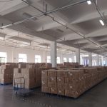 Cartons of auxiliary materials palletized and ready for outbound dispatch at Quanzhou Northern Garment