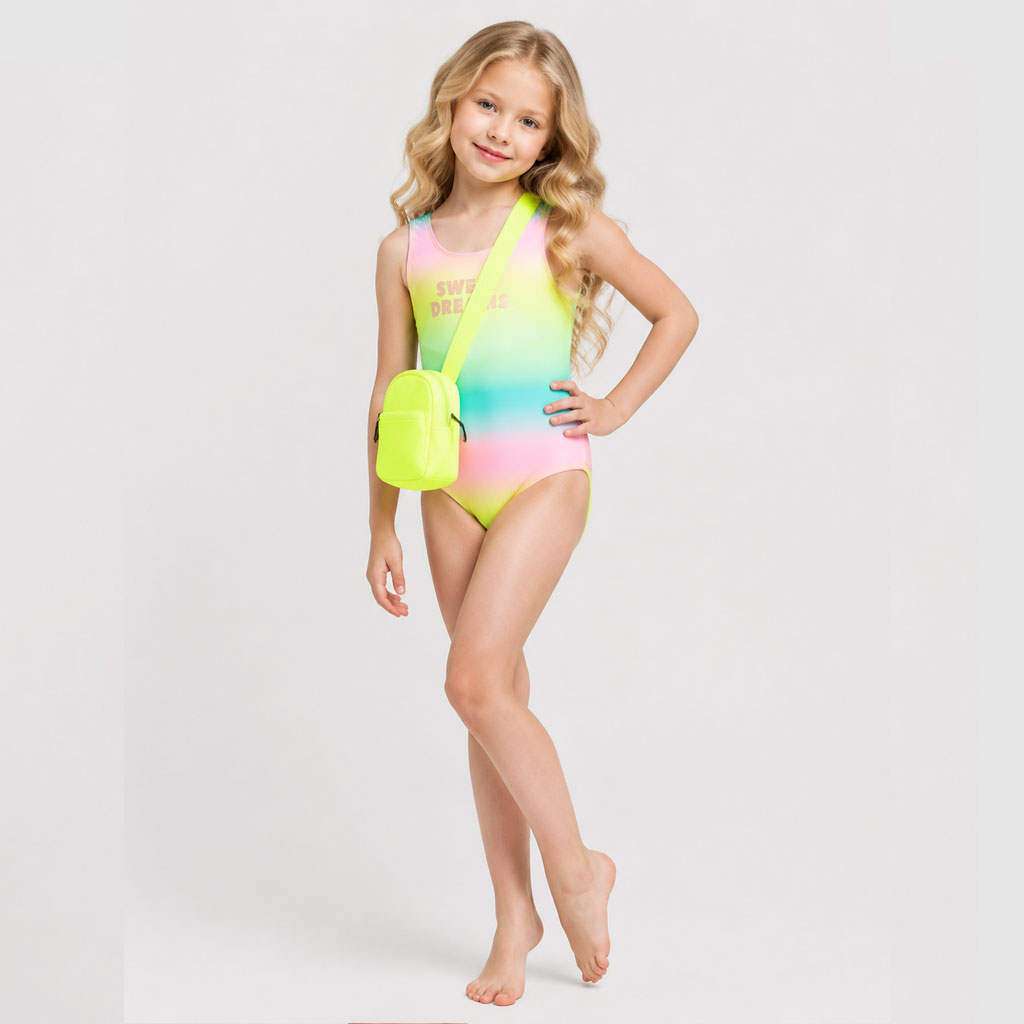 Girls’ one-piece swimsuit